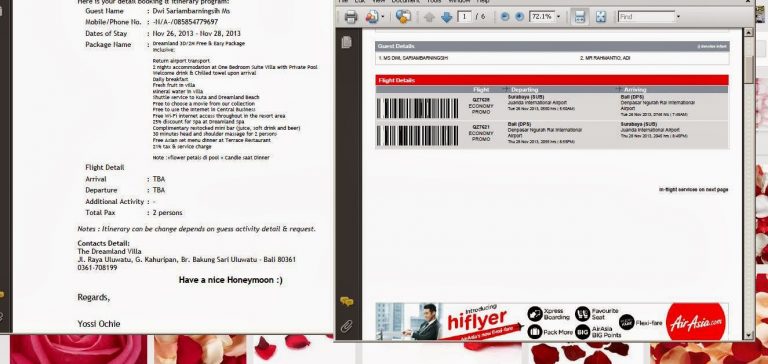 tiket honeymoon